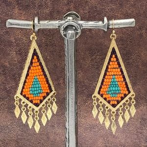 🌼 Seed Bead Multicolor Bohemian Earrings
